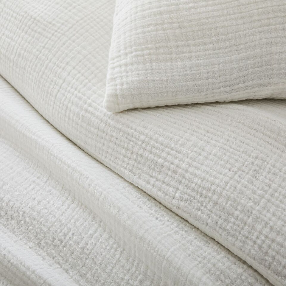 Dreamy Gauze Cotton Quilt Cover & Pillowcases West Elm Australia